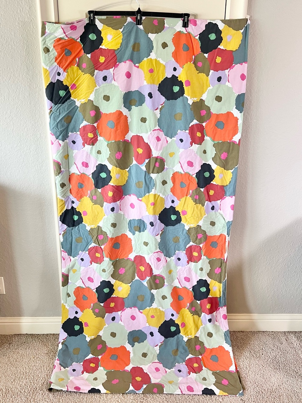 IKEA Murreva Full Queen Duvet Cover Multicolor Floral Graphic Poppies Bedding